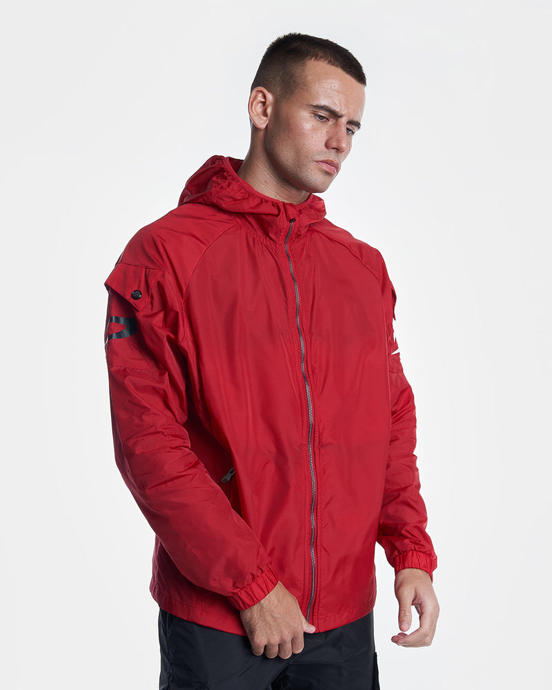 Dundee Windbreaker Jacket - Red - BOXRAW