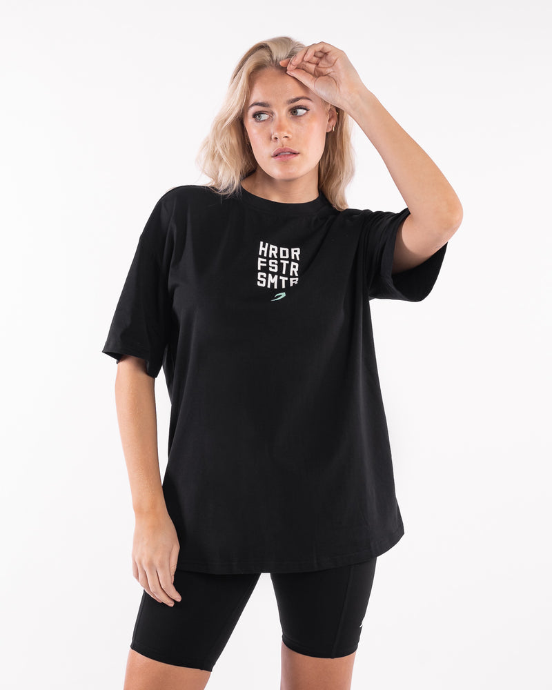 HRDR FSTR SMTR Oversized T-Shirt - Black