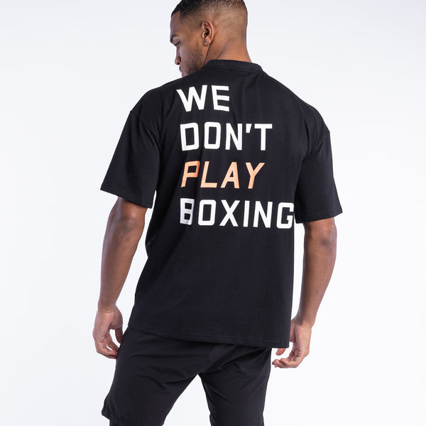 We Don t Play Boxing Oversized T Shirt Black BOXRAW