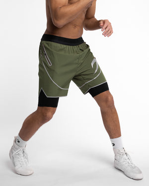 Creed III x BOXRAW Wilde 2-in-1 Shorts - Green