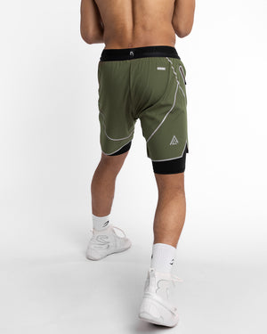 Creed III x BOXRAW Wilde 2-in-1 Shorts - Green