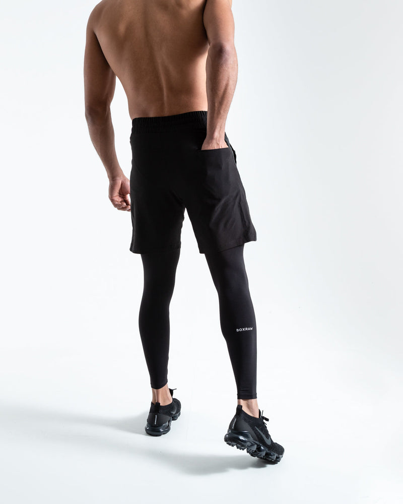 Wangsaura Fitness basketball shorts pocket double layer lightweight leggings