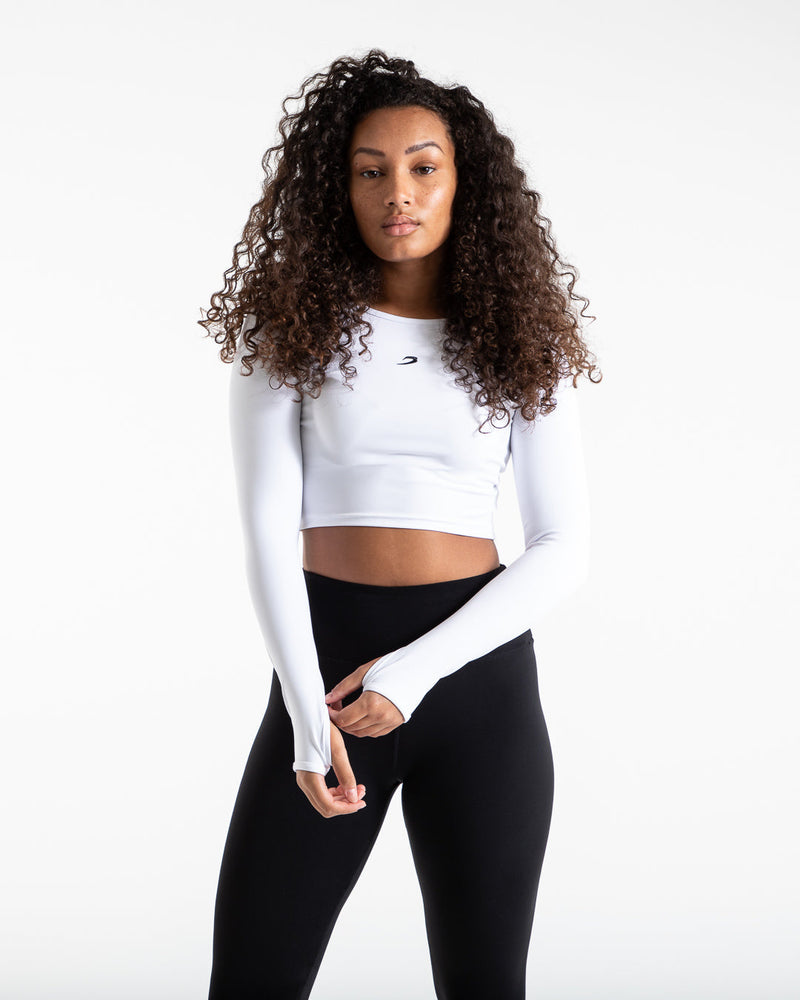 Spree-Crop Gym Workout Crop long Sleeve Crop Tops Yoga Gym Crop Fitness Yoga  Clothes Slim Sports Fitness Clothes 