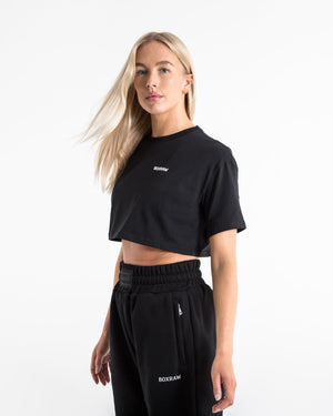 Cropped BOXRAW T-Shirt - Black