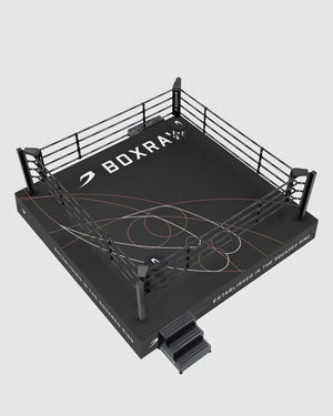 BOXRAW 36" Competition Boxing Ring - Black/Golden Ratio