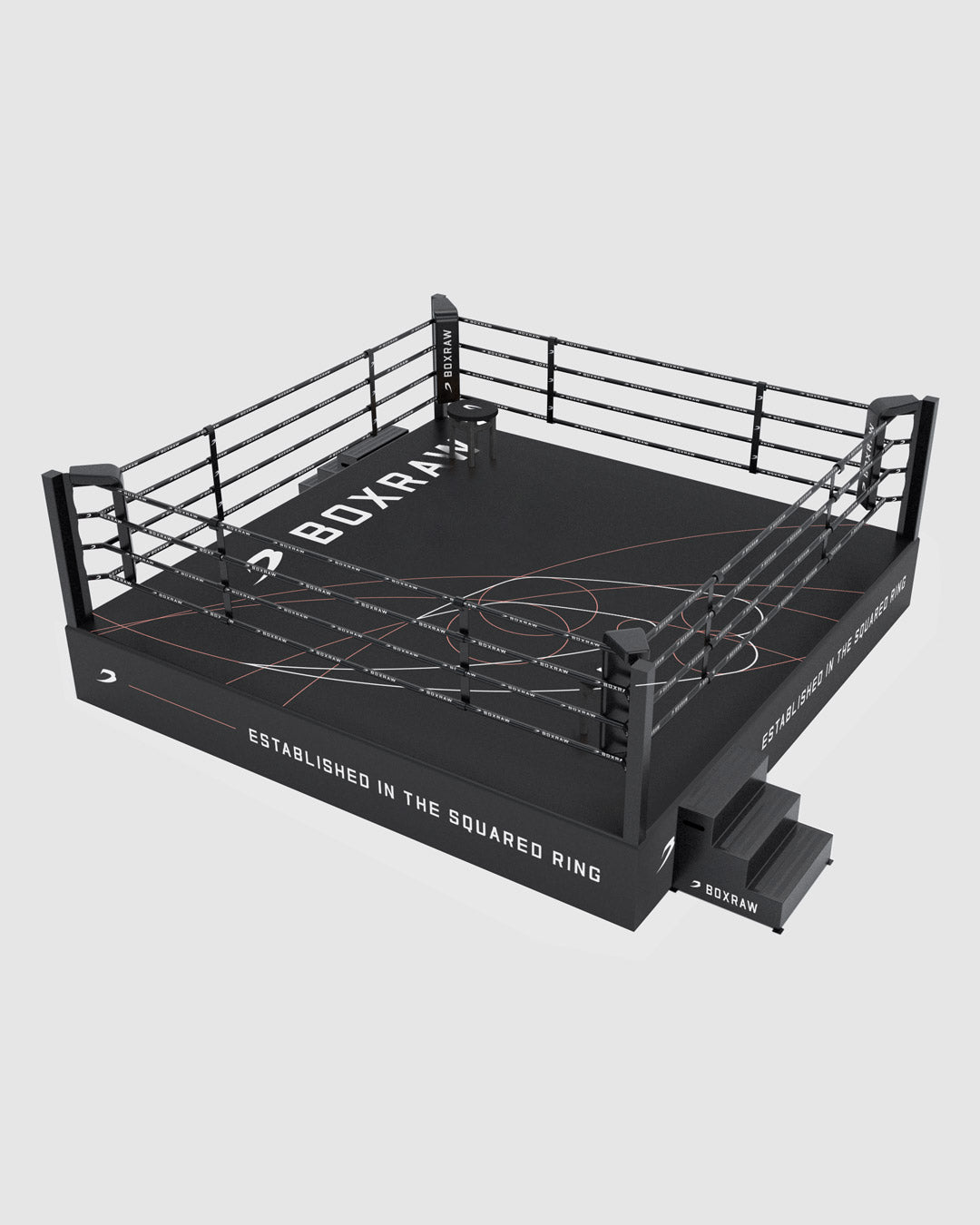 BOXRAW 36" Pro Training Boxing Ring - Black/Golden Ratio
